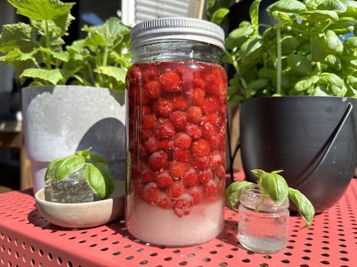 Bringebærlikør - Lag din egen forfriskende bringebærlikør! Perfekt for kalde vinterkvelder eller som en personlig ...